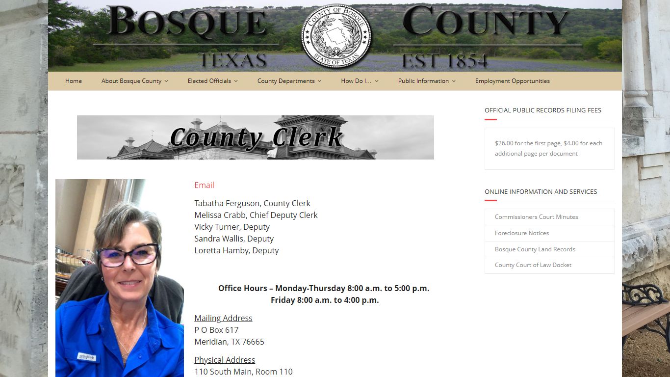 County Clerk – Bosque County Texas
