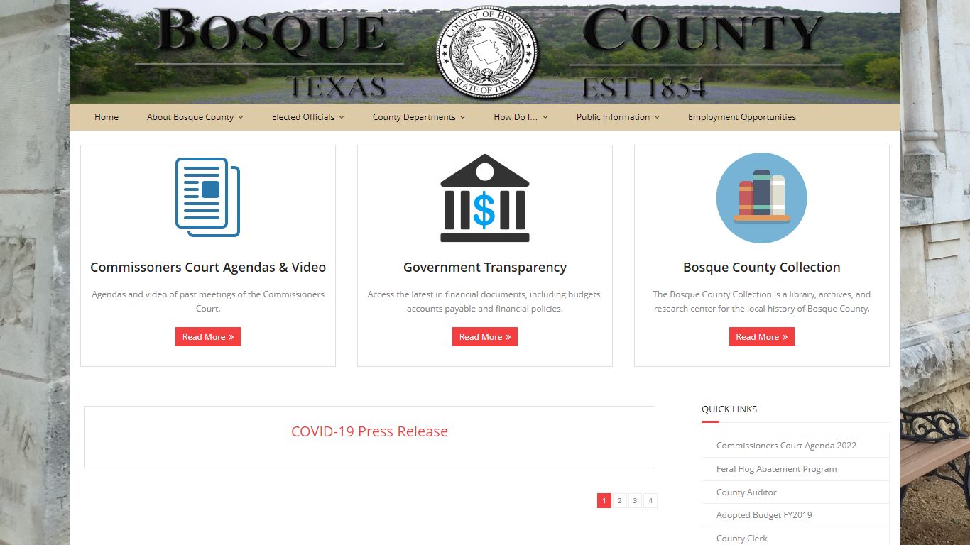 Bosque County Texas – Online Portal for Bosque County Texas Government